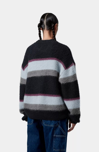 W'MERLIN SWEATER SUNDLING STRIPE/CITADEL