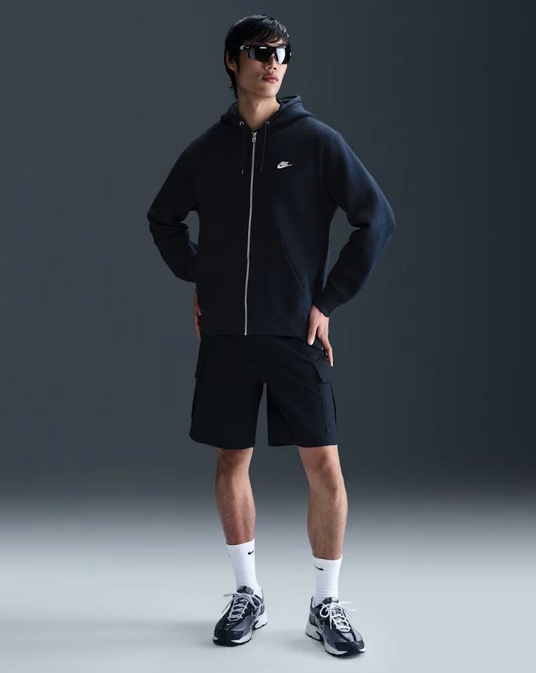 FULL-ZIP FLEECE HOODIE OBSIDIAN
