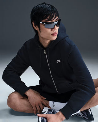 FULL-ZIP FLEECE HOODIE OBSIDIAN