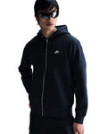 FULL-ZIP FLEECE HOODIE OBSIDIAN