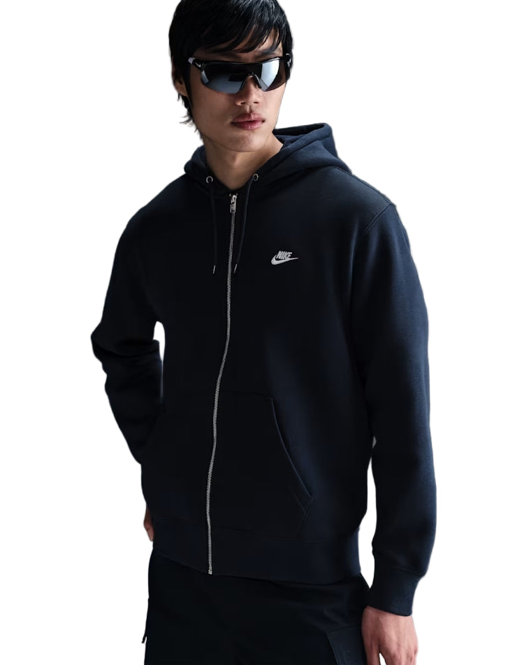 FULL-ZIP FLEECE HOODIE OBSIDIAN