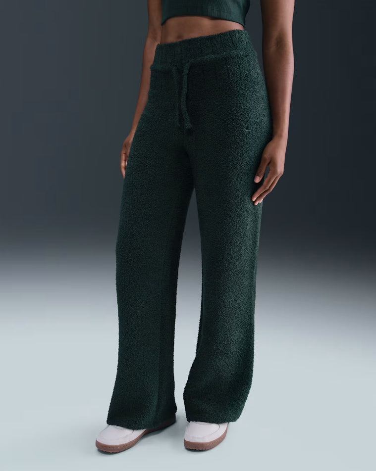 W' PHOENIX COSY BOUCLÉ KNIT TROUSERS SEAWEED