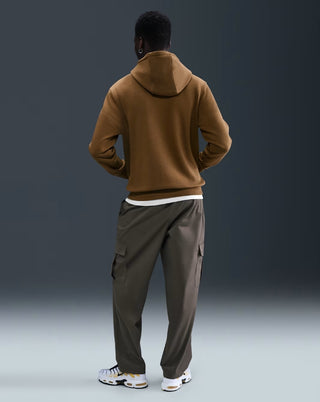 NIKE CLUB FLEECE HOODIE MOSSWOOD BROWN