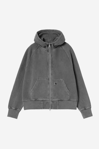 W' HOODED TORION JACKET BLACK GRIND WASH