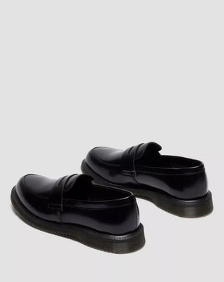 TEMARA POLISHED SMOOTH LEATHER LOAFERS BLACK