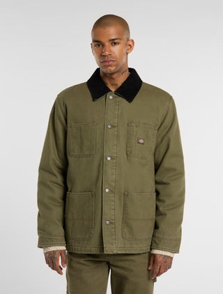LINED CHORE CANVAS JACKET MILITARY