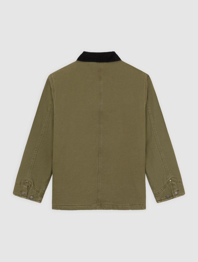 LINED CHORE CANVAS JACKET MILITARY