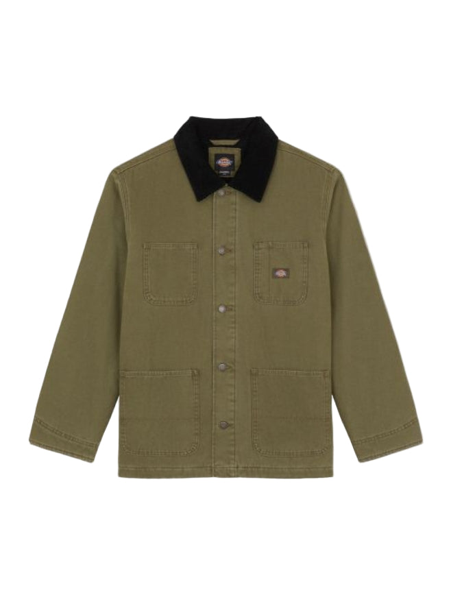 LINED CHORE CANVAS JACKET MILITARY
