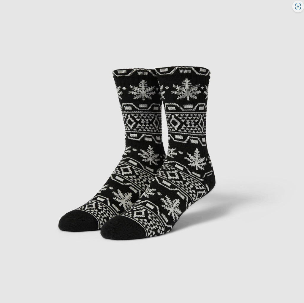 APRES PLANTLIFE CREW SOCKS BLACK