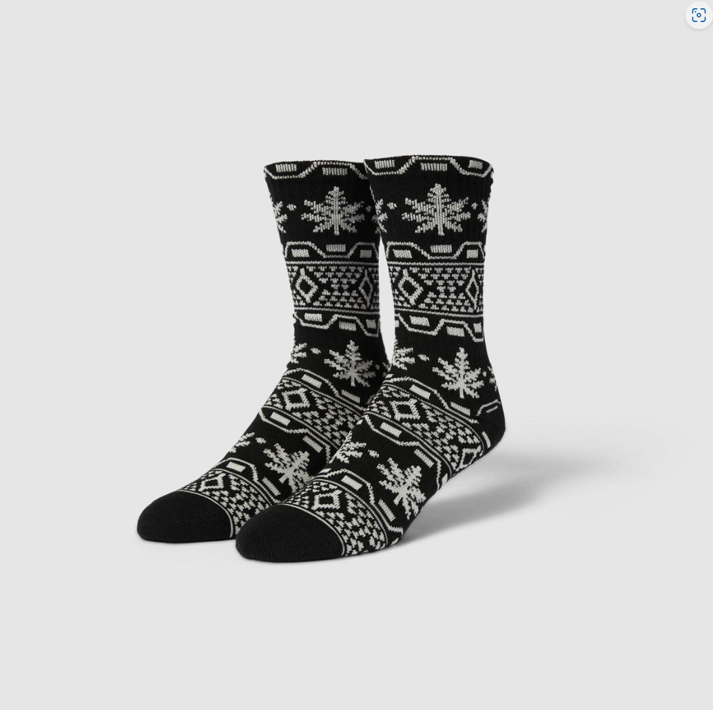 APRES PLANTLIFE CREW SOCKS BLACK