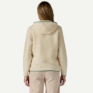 W' RETRO PILE FLEECE HOODY NATURAL