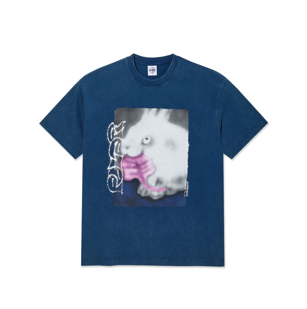 RABBIT TEE WASHED BLUE