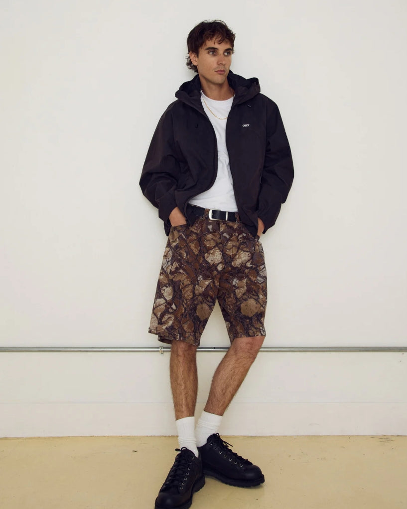 BIGWIG BAGGY DENIM SHORT FENCE CAMO