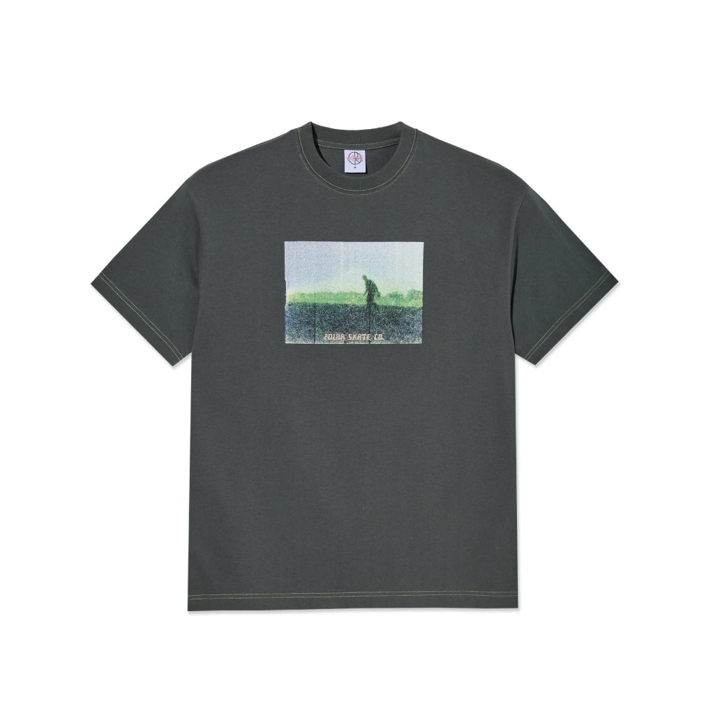 BEACH WALK TEE GRAPHITE/GREEN