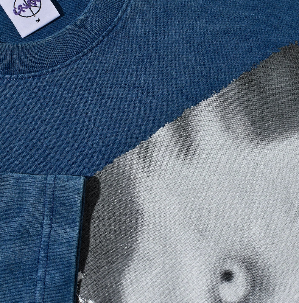 RABBIT TEE WASHED BLUE