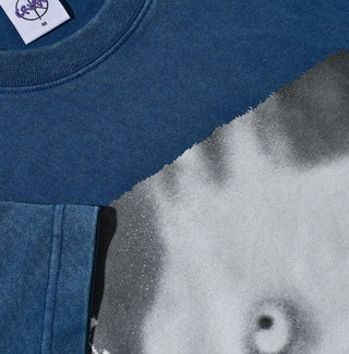 RABBIT TEE WASHED BLUE