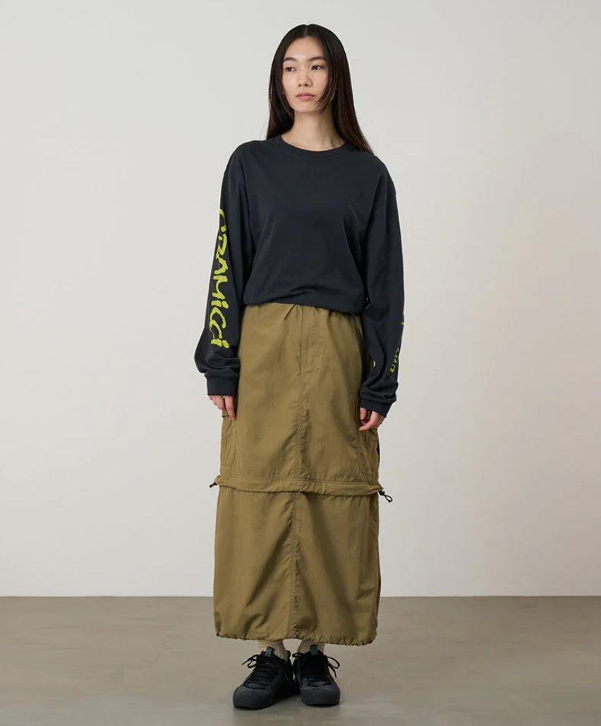 CONVERTIBLE CARGO SKIRT KHAKI