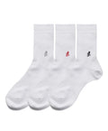 BASIC CREW SOCKS 3-PACK WHITE