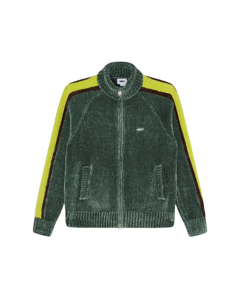 VAREN ZIP UP SWEATER DARK FOREST MULTI