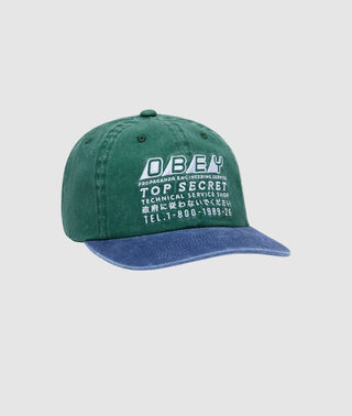 TOP SECRET 6 PANEL CAP PINE GREEN