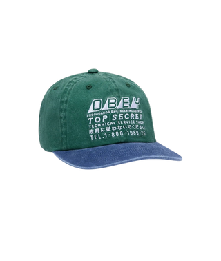 TOP SECRET 6 PANEL CAP PINE GREEN