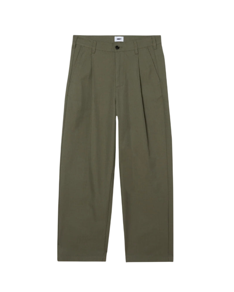 DEAN PLEATED PANT STONE GRAY