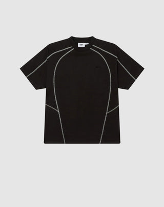 CONTRAST STITCH TEE DIGITAL BLACK