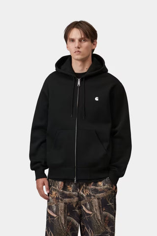 HOODED MACK SWEAT JACKET BLACK