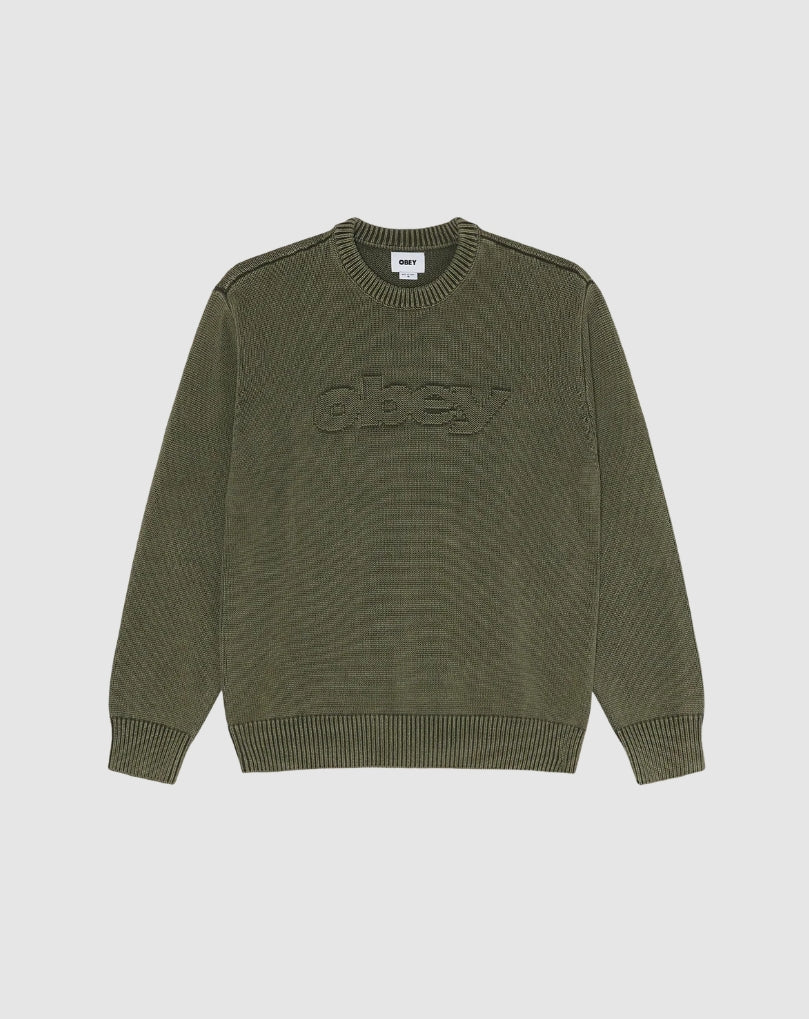FADE WASH SPEED LOGO SWEATER CHIMERA