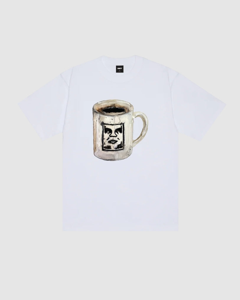COFFEE CUP TEE WHITE