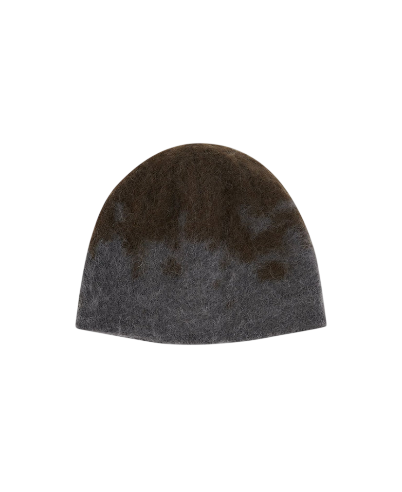 MOHAIR SPLATTER BEANIE SLATE