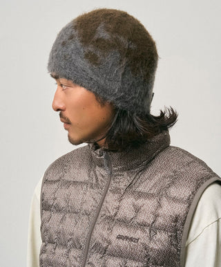 MOHAIR SPLATTER BEANIE SLATE