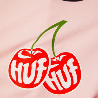 CHERRIES RINGER TEE DUSTY PINK