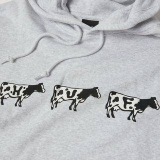 MOO HOODIE HEATHER GREY