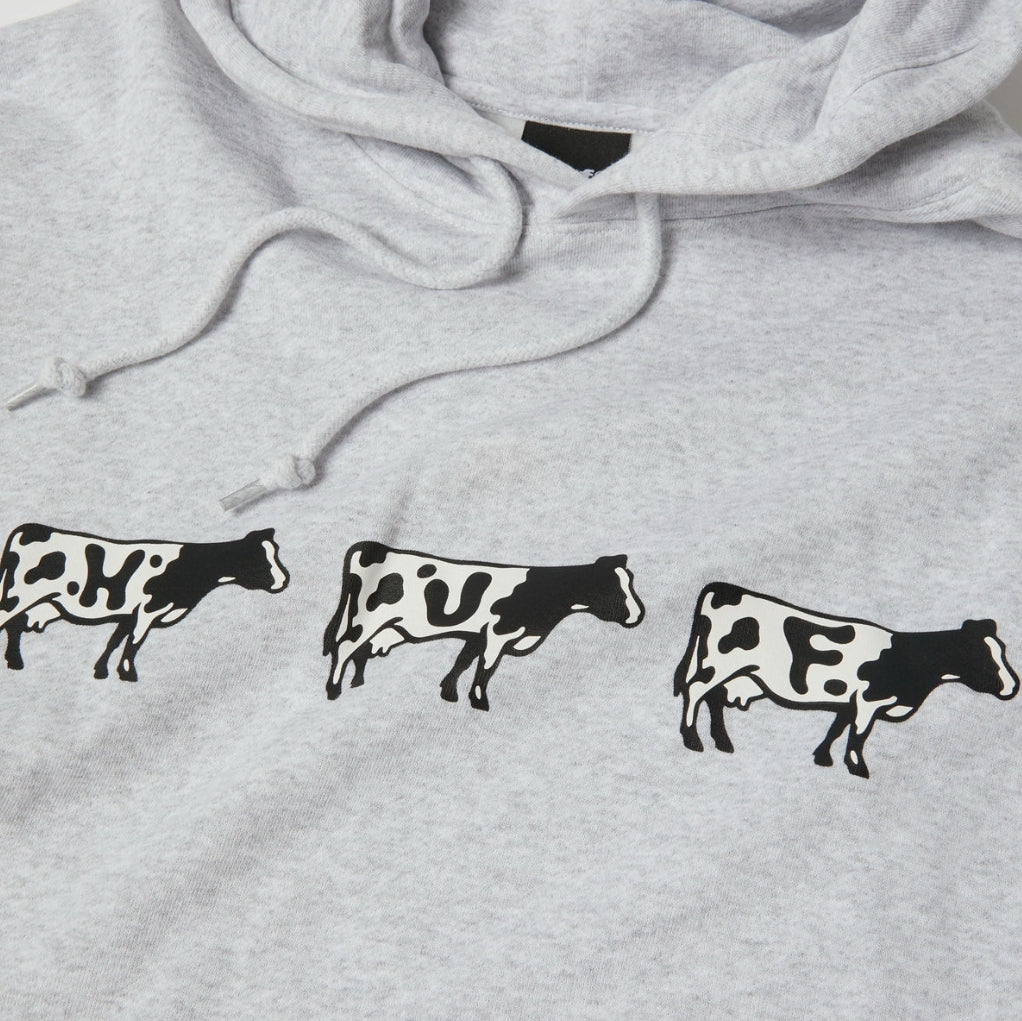 MOO HOODIE HEATHER GREY