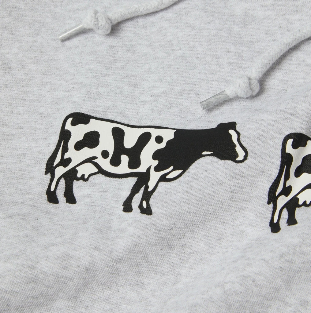 MOO HOODIE HEATHER GREY