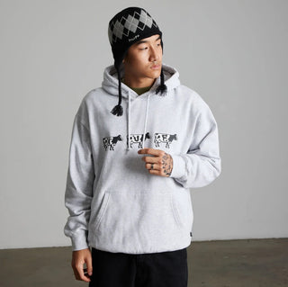 MOO HOODIE HEATHER GREY