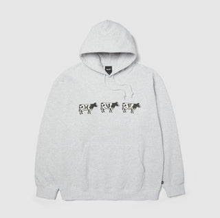 MOO HOODIE HEATHER GREY