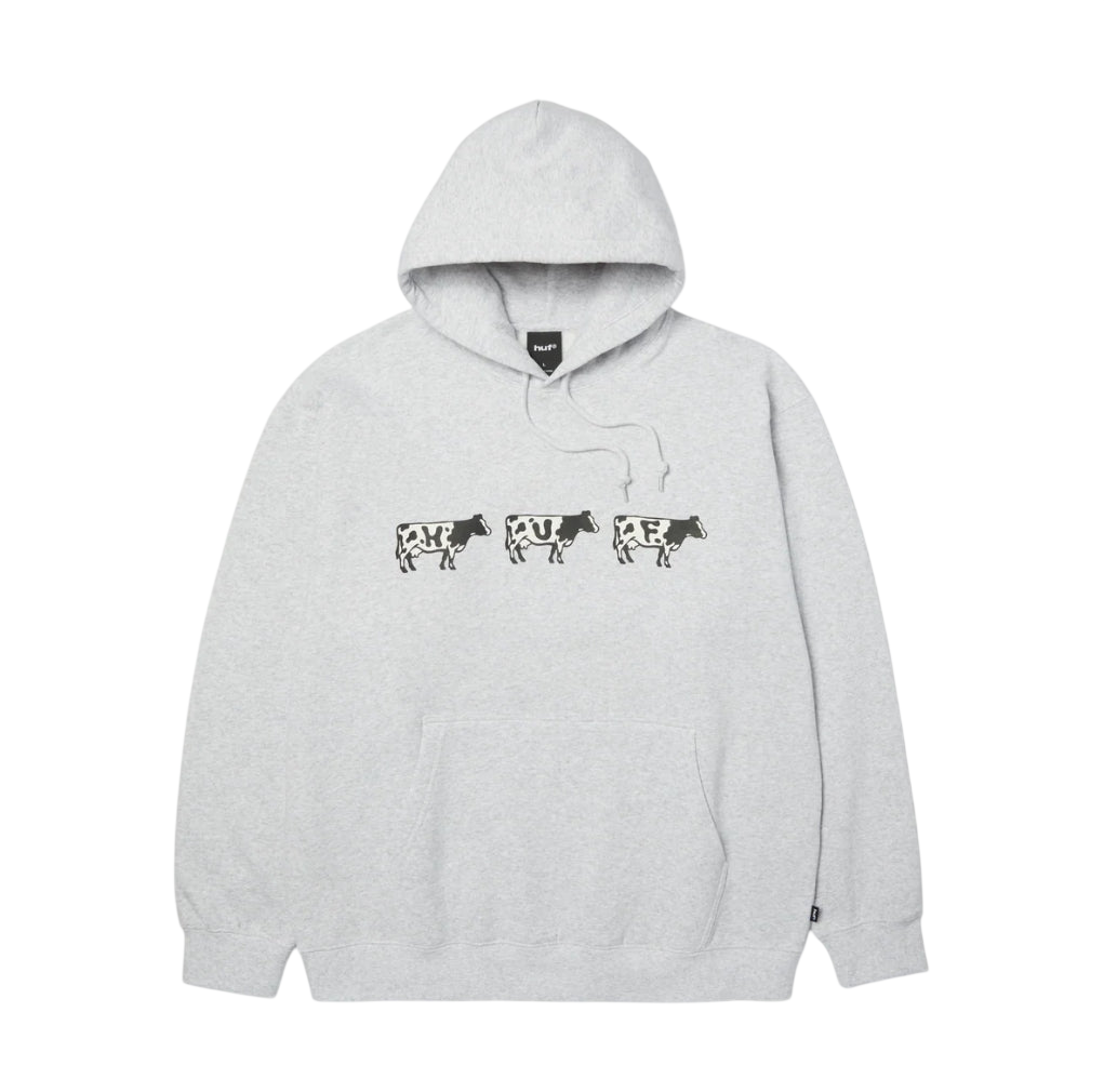 MOO HOODIE HEATHER GREY