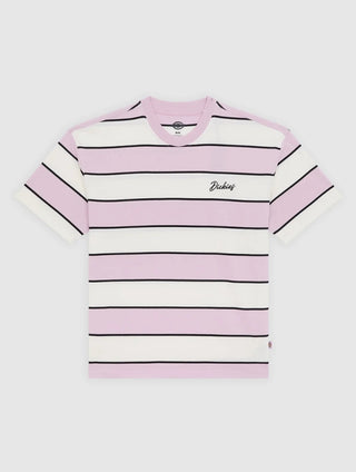 EMBROIDERY STRIPE TEE ECRU