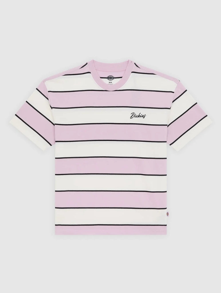EMBROIDERY STRIPE TEE ECRU