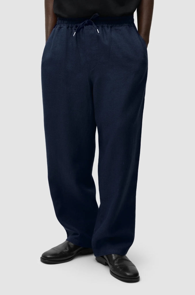 LINEN PANTS NAVY