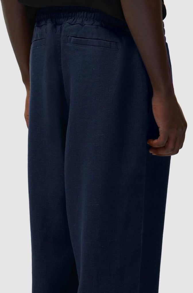 LINEN PANTS NAVY