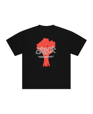 FLORAL BOUQUET RED TEE BLACK