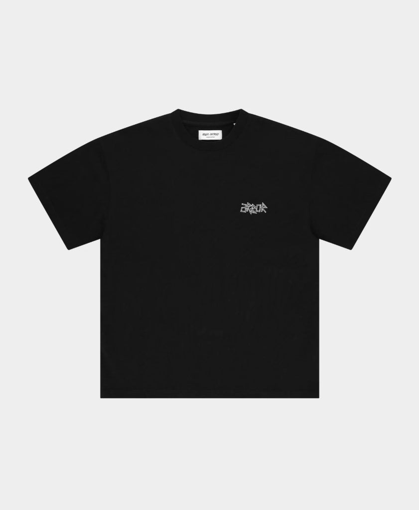 FLORAL BOUQUET RED TEE BLACK