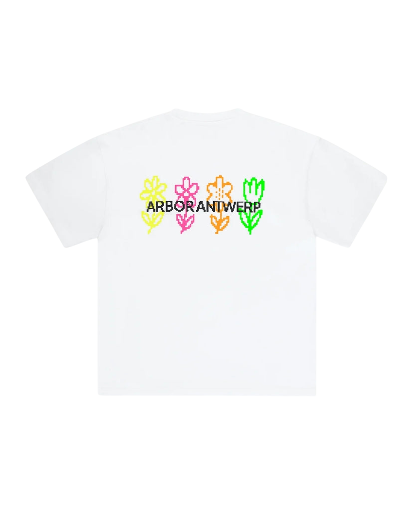 PIXEL FLOWER TEE WHITE