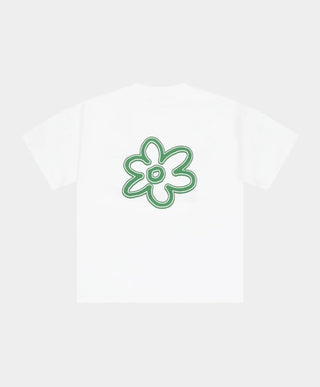 LINE FLOWER TEE GREEN