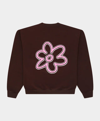 LINE FLOWER CREWNECK BROWN