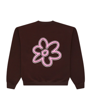 LINE FLOWER CREWNECK BROWN