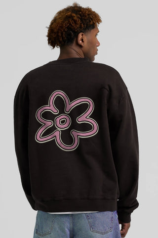 LINE FLOWER CREWNECK BROWN